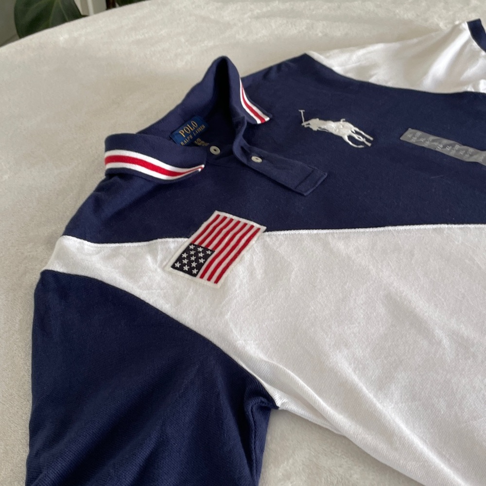 18-20 Polo Ralph Lauren Navy and White Polo Shirt BIG PONY. - Picture 7 of 14